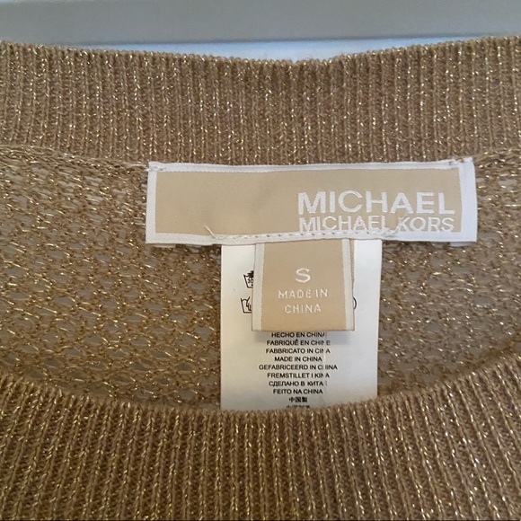 Brand New Michael Kors Gold Sparkle Sweater - Picture 3 of 3